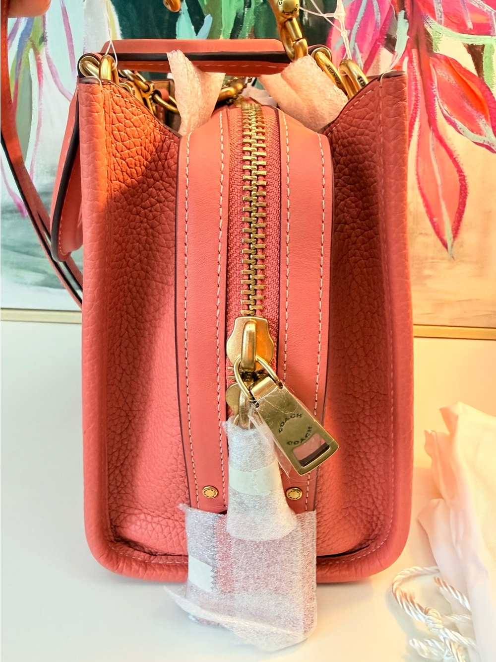 Rare Collectible DISNEY X COACH Rogue 25 Leather Mickey Mouse Flower Pink NWT - Picture 5 of 13